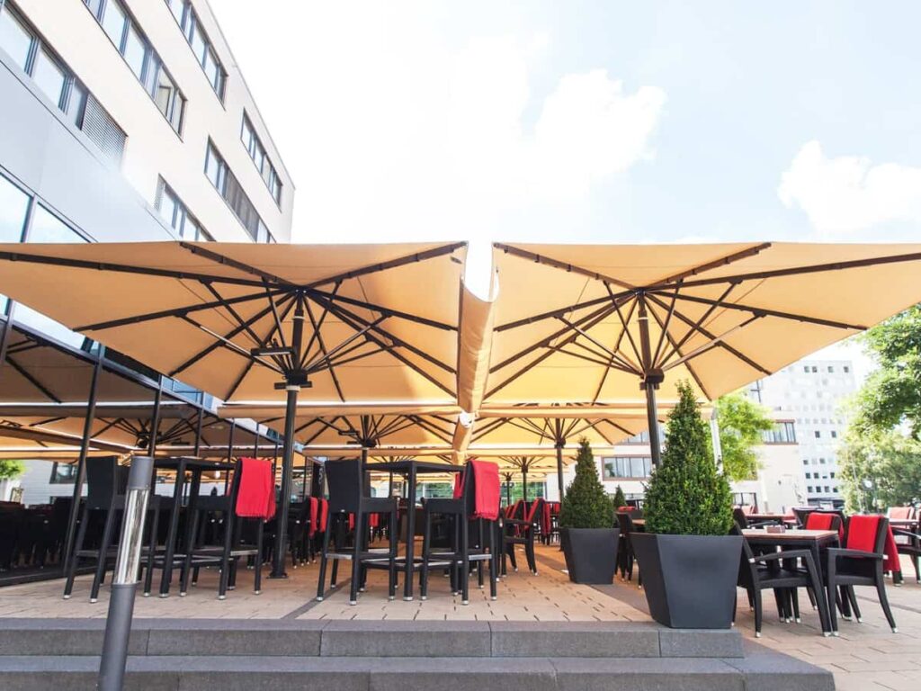 sonnenschirme regenrinnen