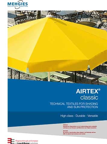 uhlmann sonnenschirme Airtex Stoffmusterkarte fabric sample card 1